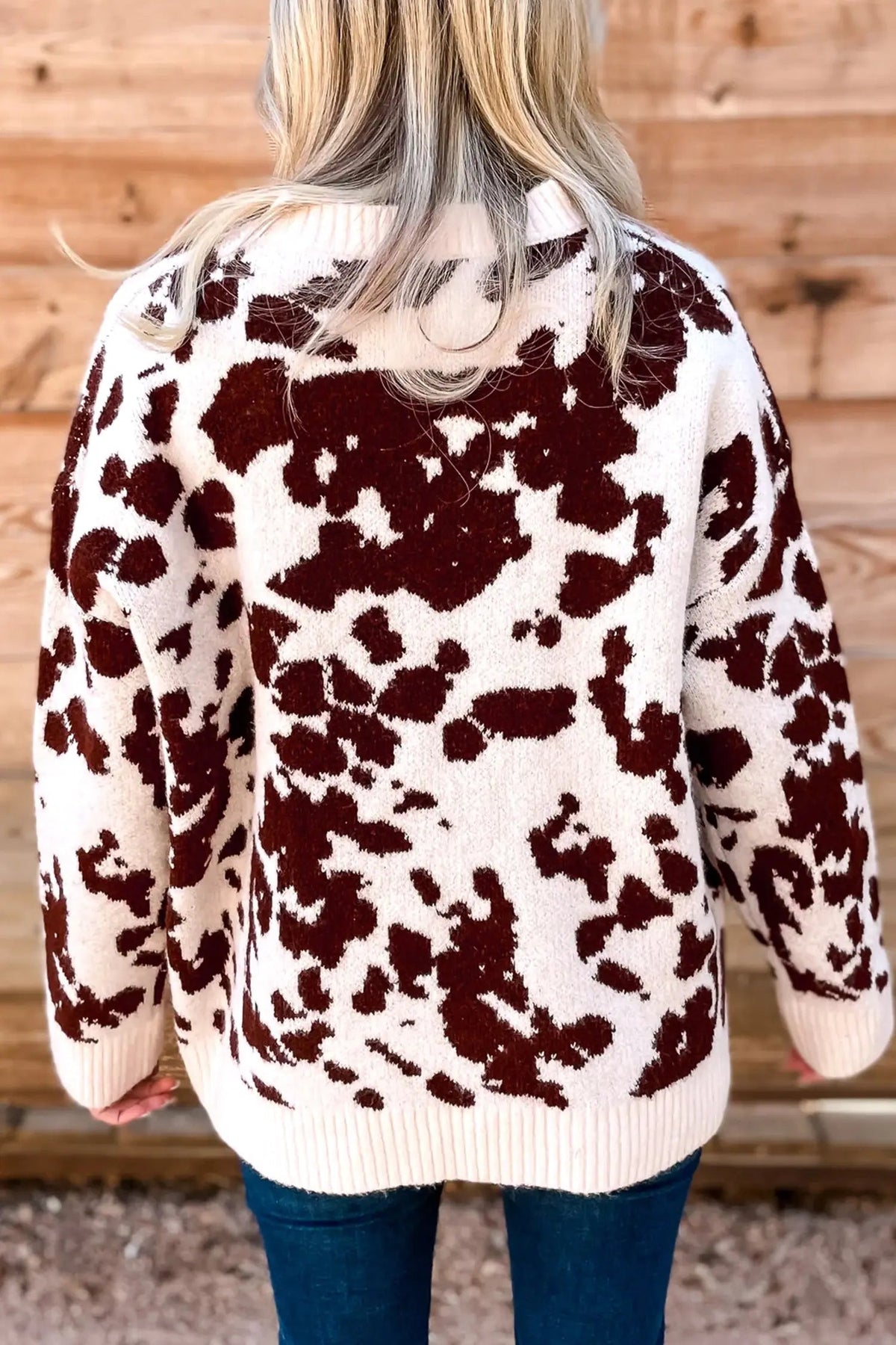 Marigold | Abstract Print Knit Jumper