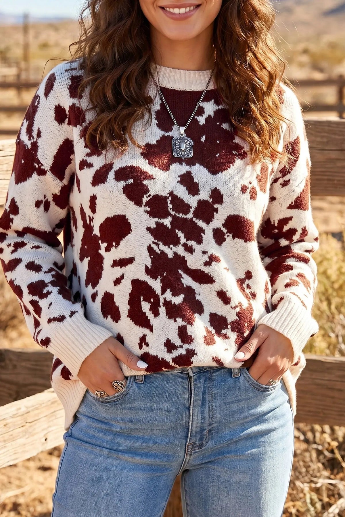 Marigold | Abstract Print Knit Jumper
