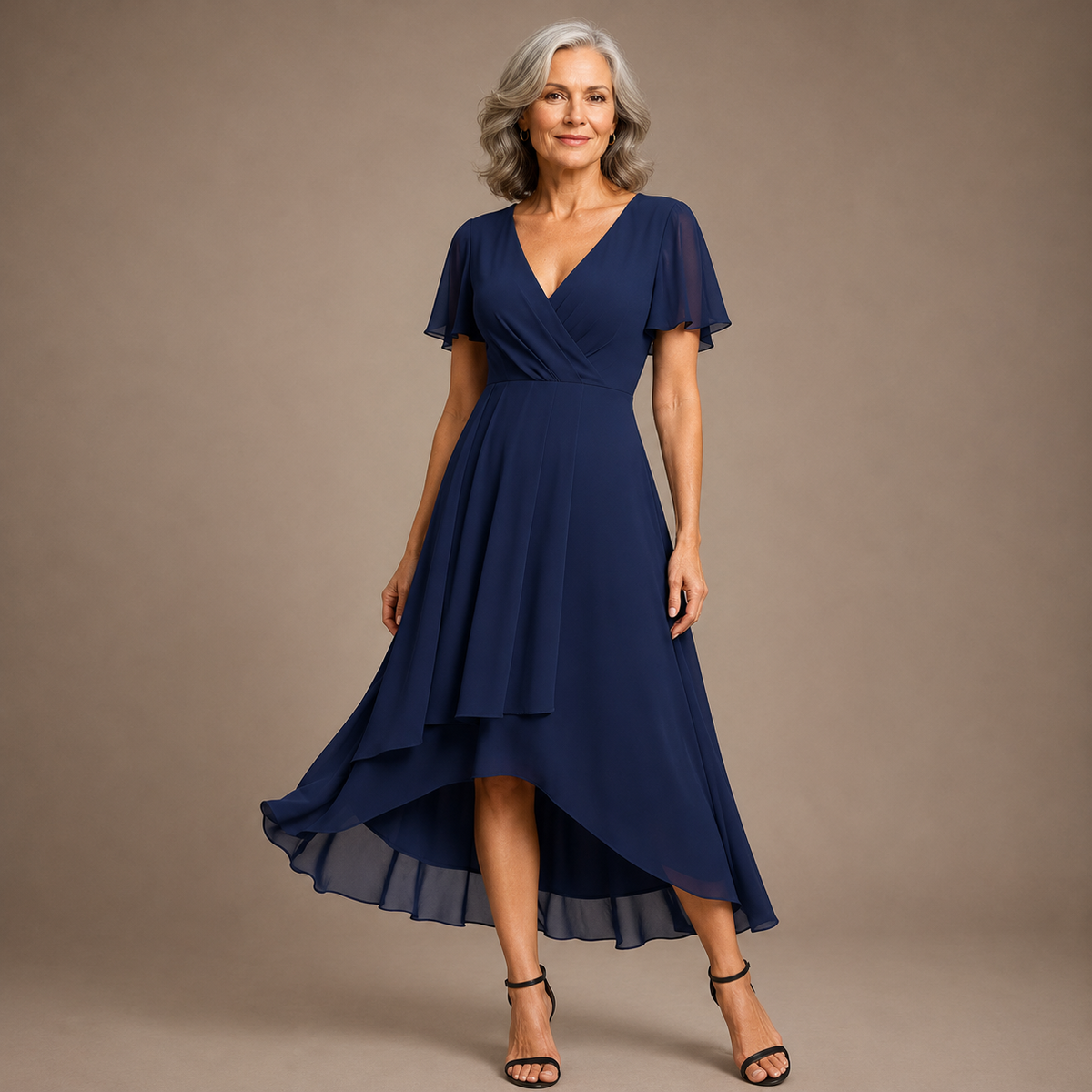 Aria | Abito Maxi Elegante a Maniche a Farfalla