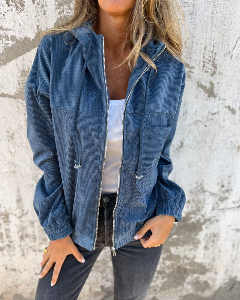 Adelaide | Corduroy Hooded Jacket