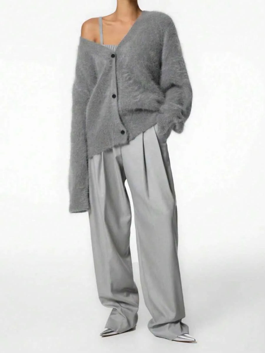 Oversized V-Neck Cardigan