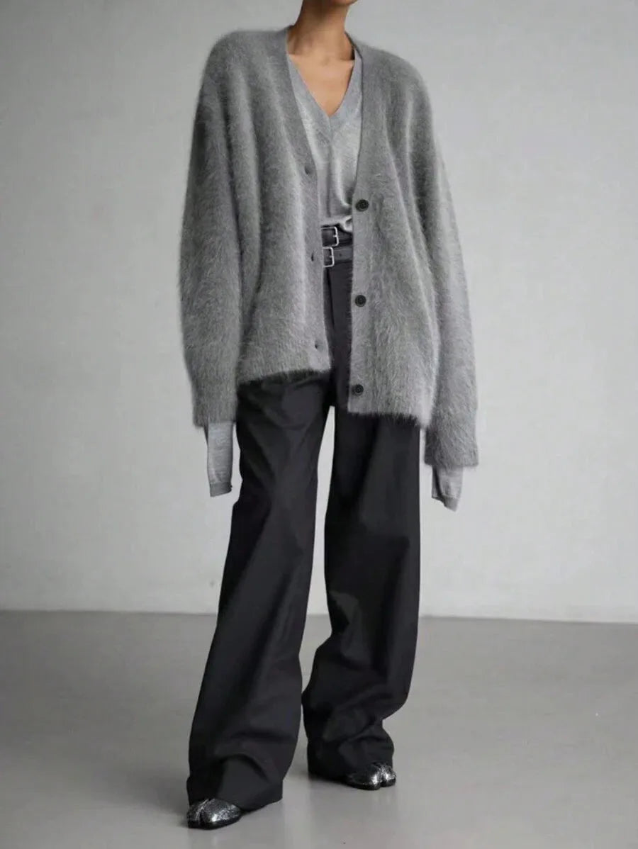 Oversized V-Neck Cardigan