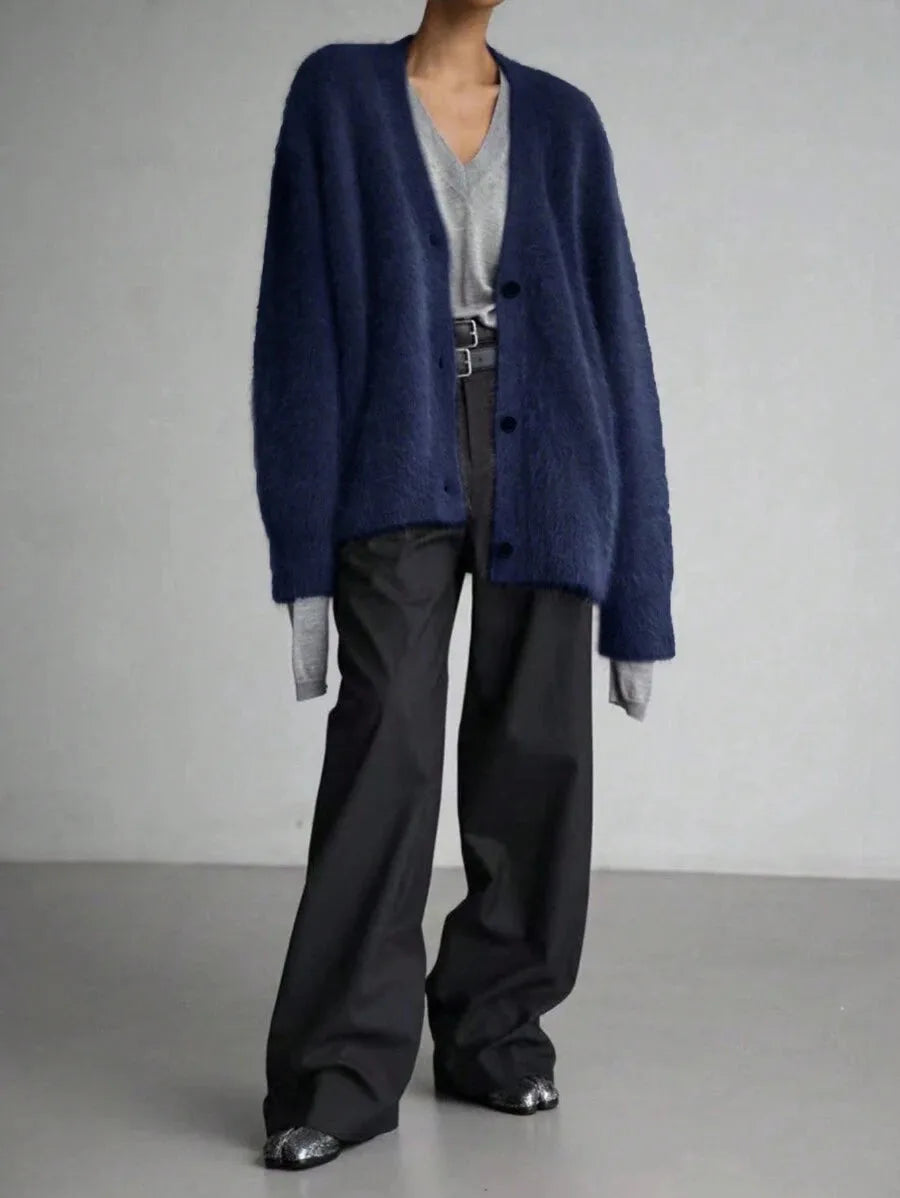 Oversized V-Neck Cardigan