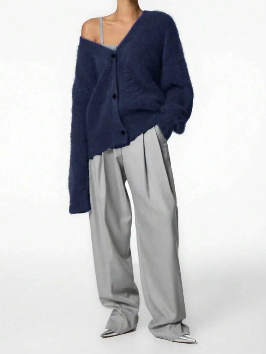 Oversized V-Neck Cardigan