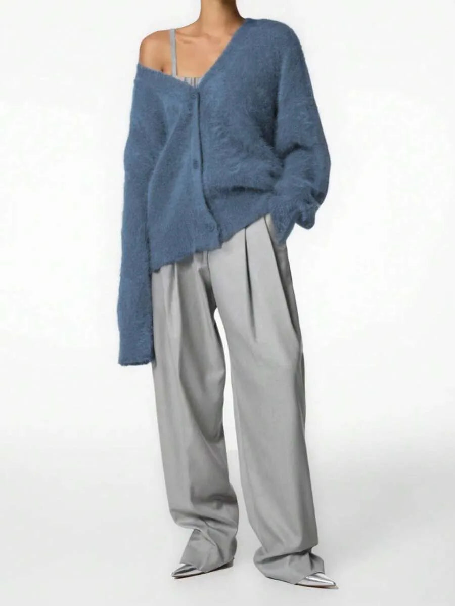 Oversized V-Neck Cardigan