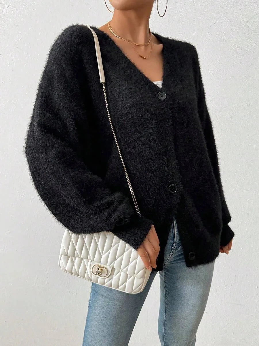 Oversized V-Neck Cardigan