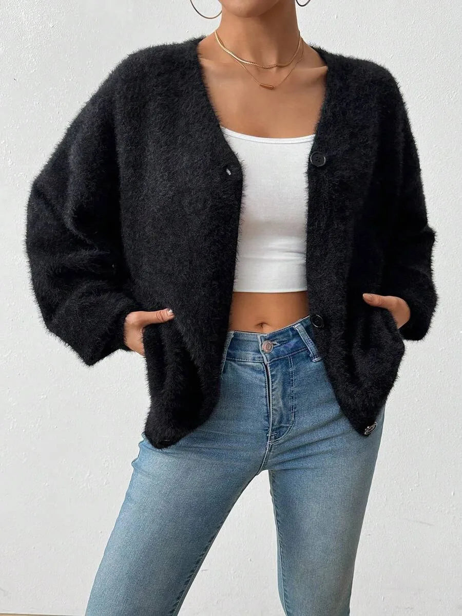 Oversized V-Neck Cardigan
