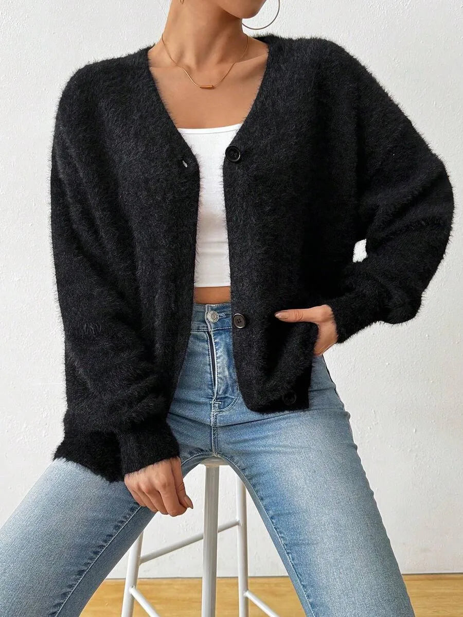 Oversized V-Neck Cardigan