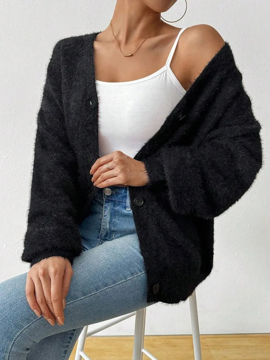Oversized V-Neck Cardigan
