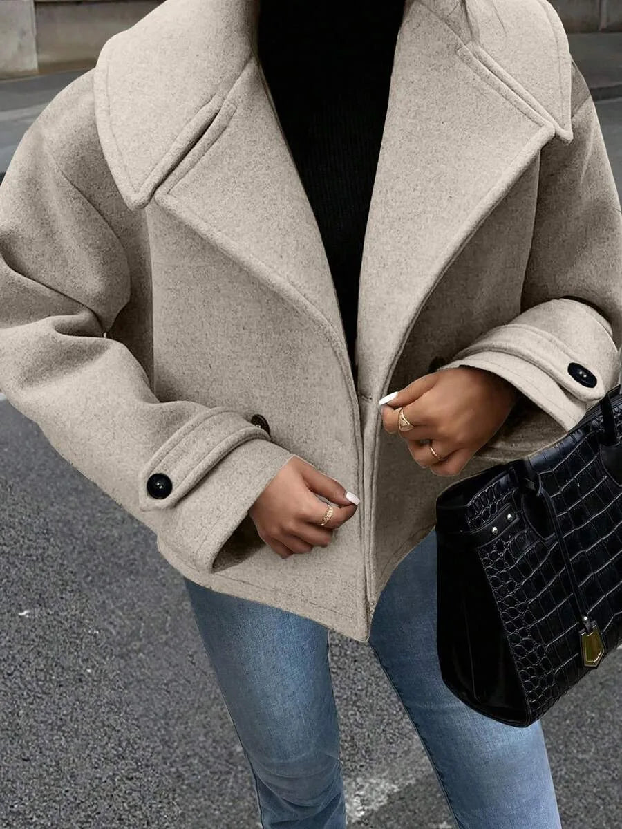 Oversized Coat with Wide Lapels