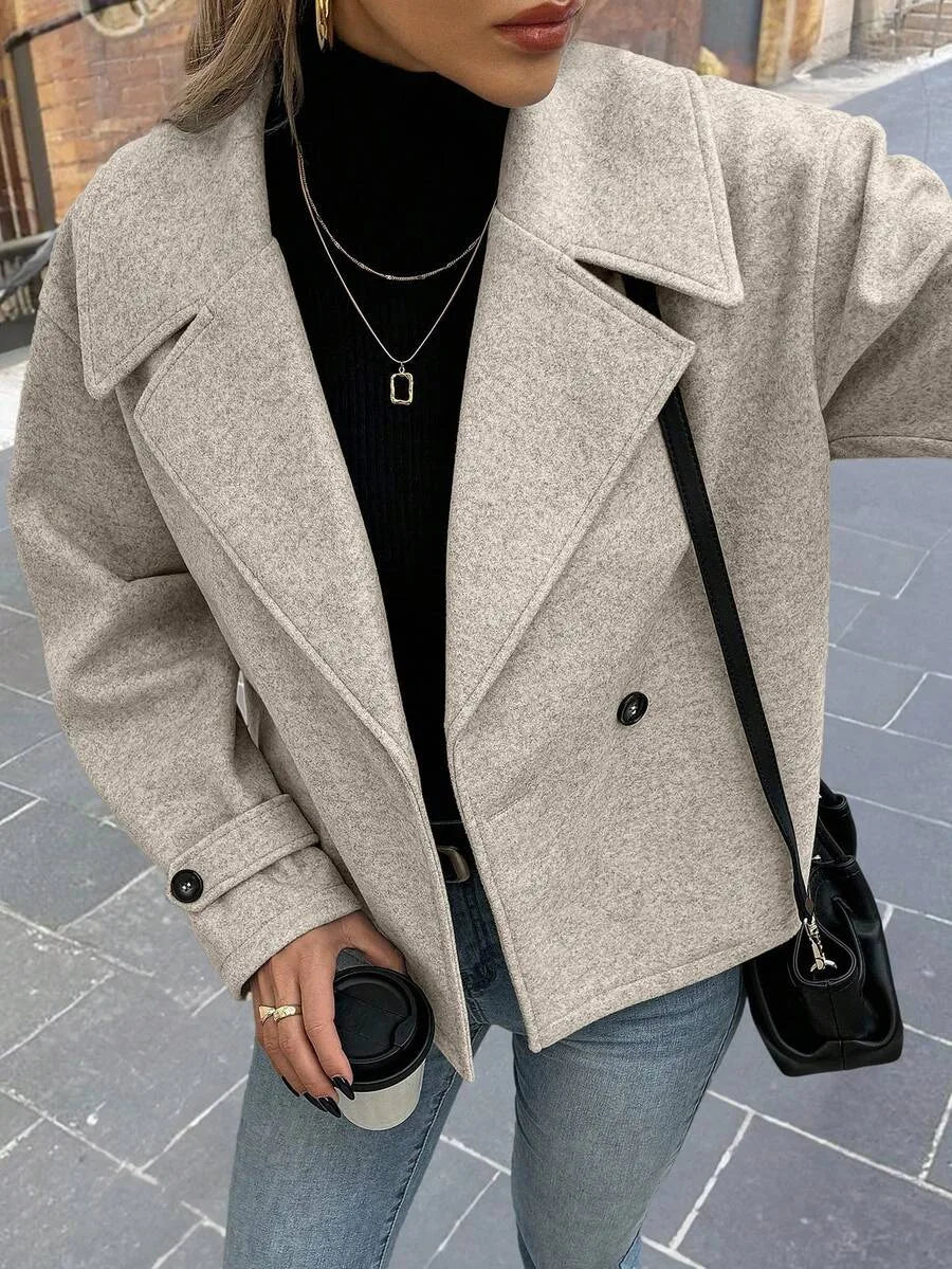Oversized Coat with Wide Lapels