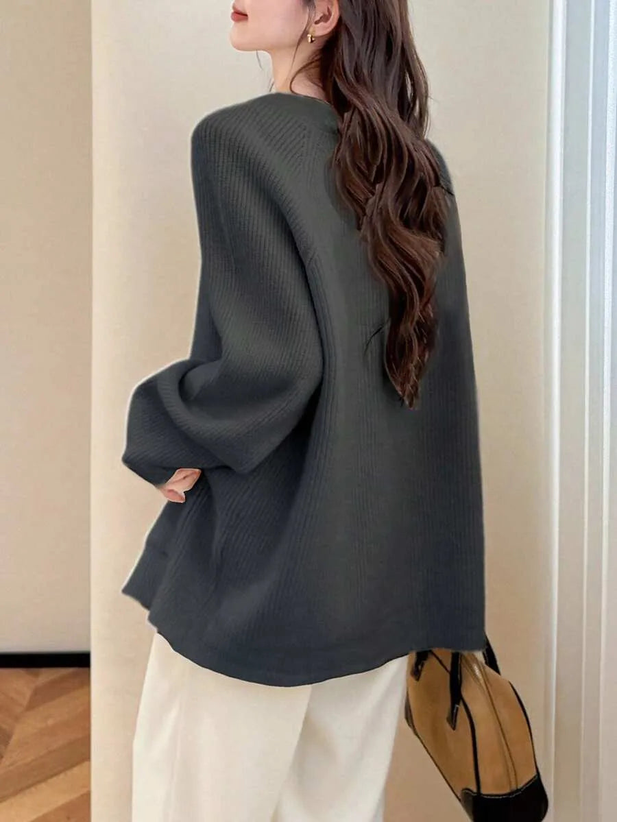 Oversized V-Neck Cardigan