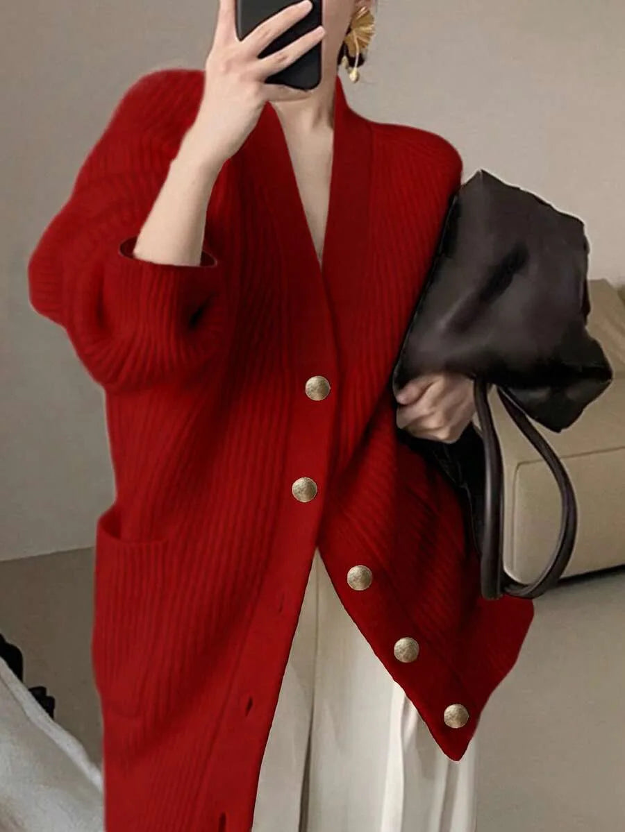 Oversized V-Neck Cardigan