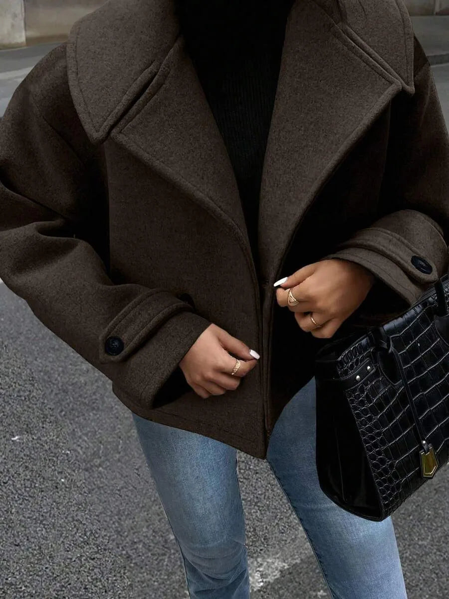 Oversized Coat with Wide Lapels