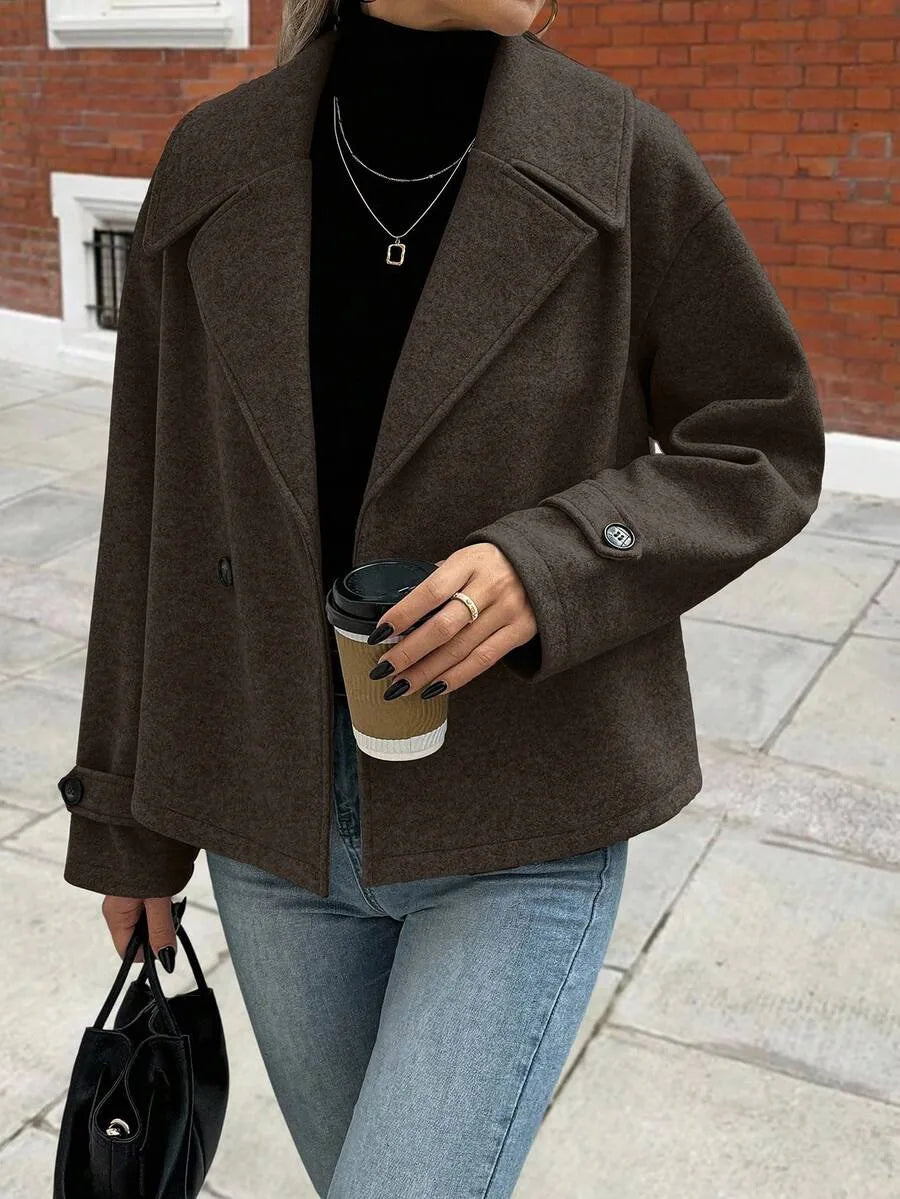 Oversized Coat with Wide Lapels