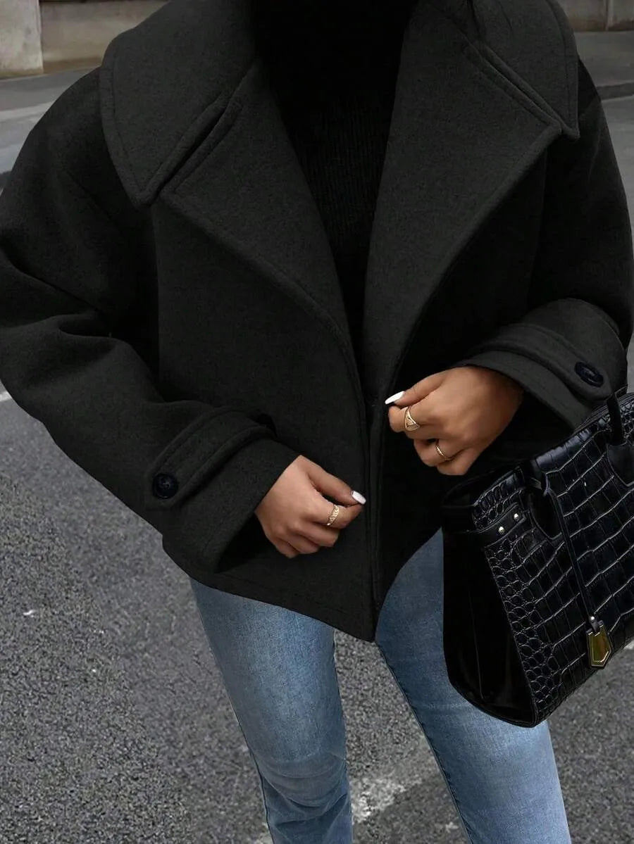 Oversized Coat with Wide Lapels