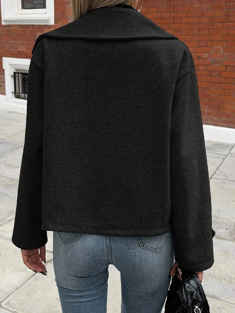 Oversized Coat with Wide Lapels