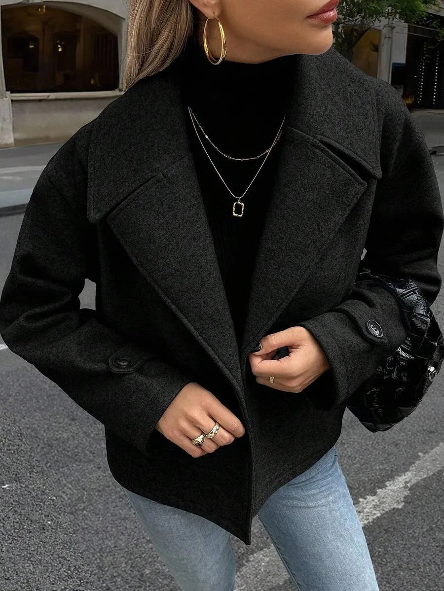 Oversized Coat with Wide Lapels