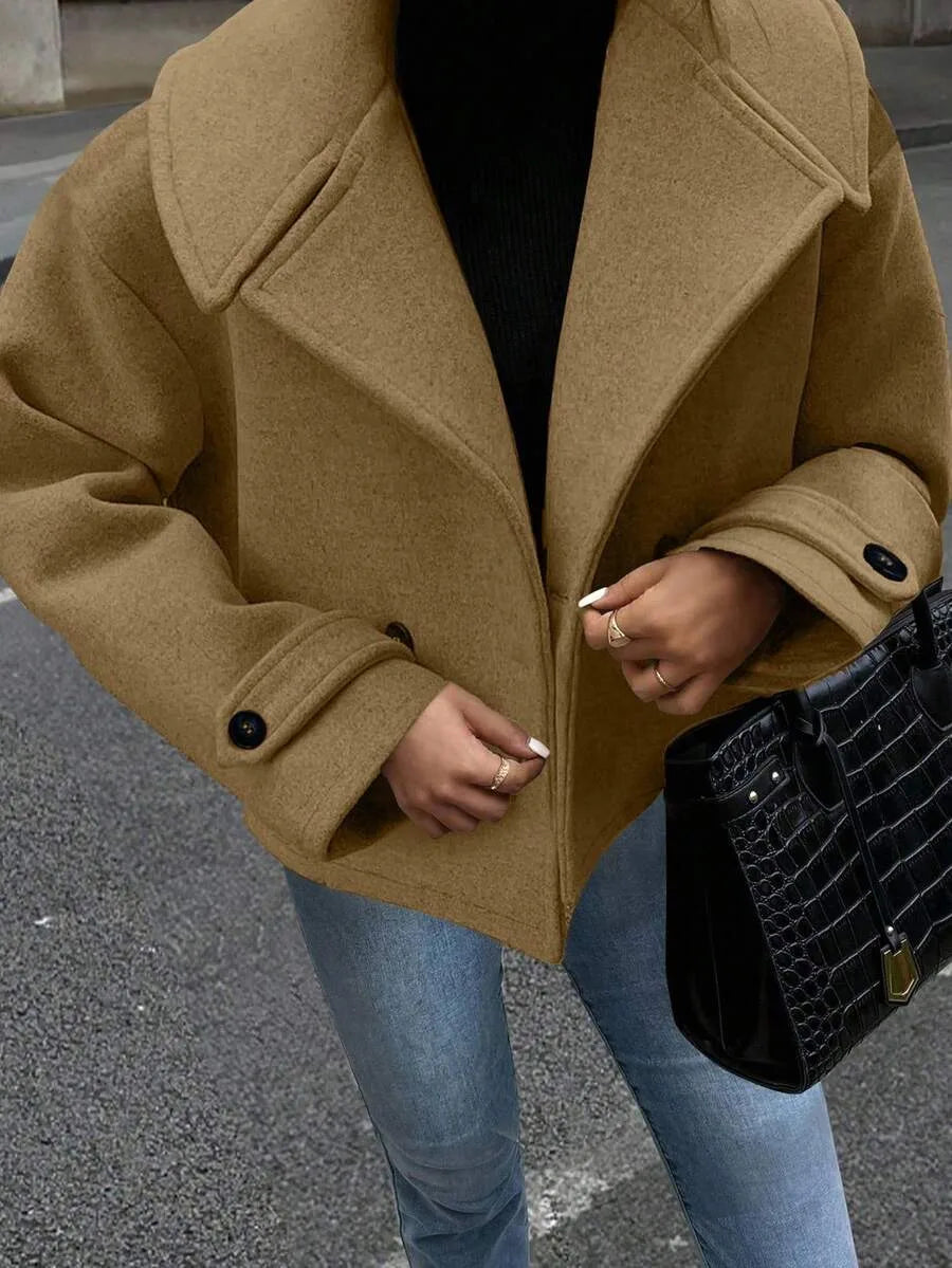 Oversized Coat with Wide Lapels
