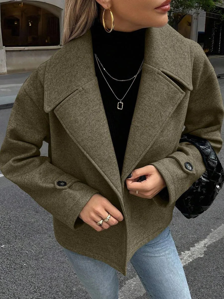 Oversized Coat with Wide Lapels