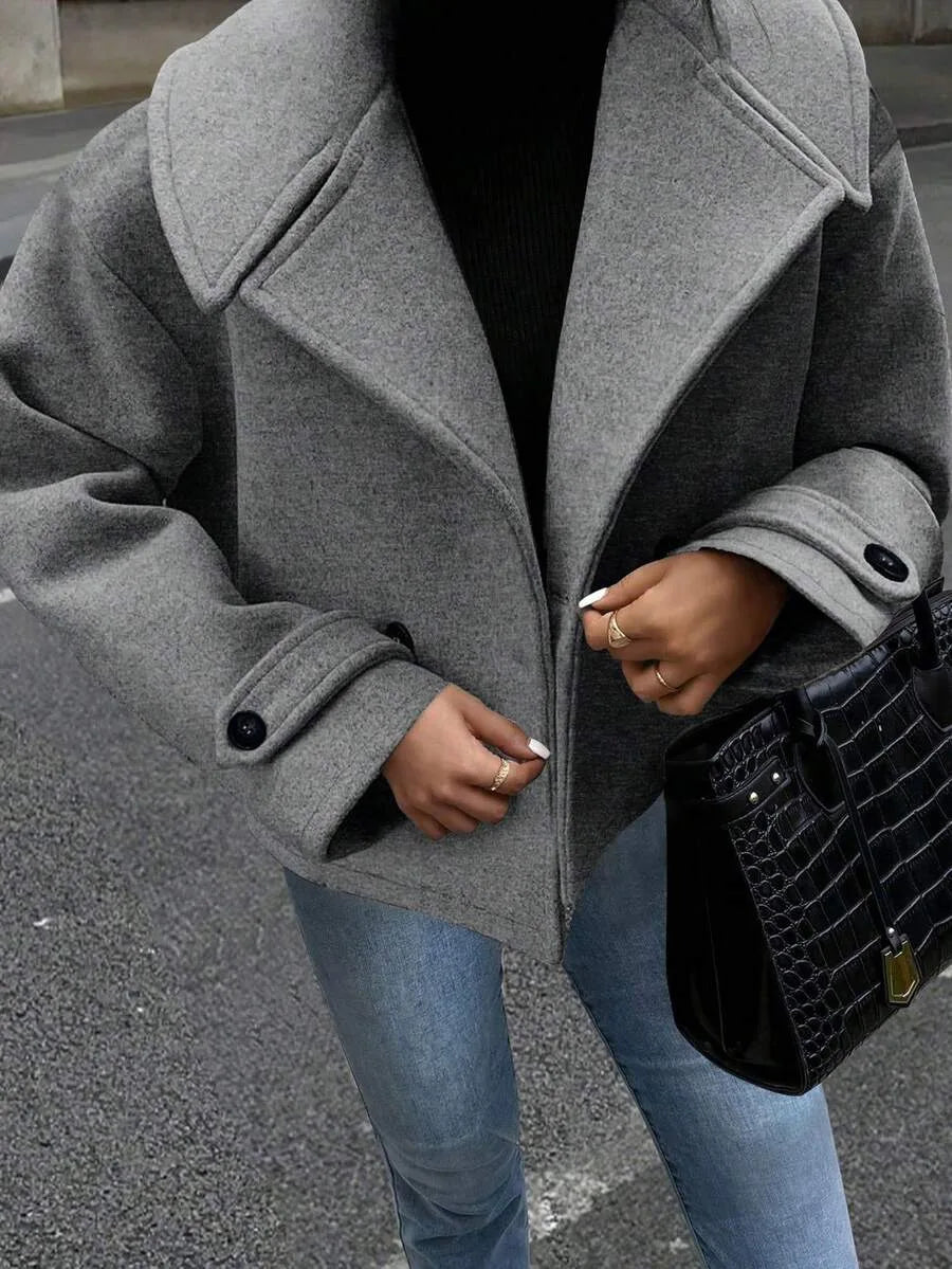Oversized Coat with Wide Lapels