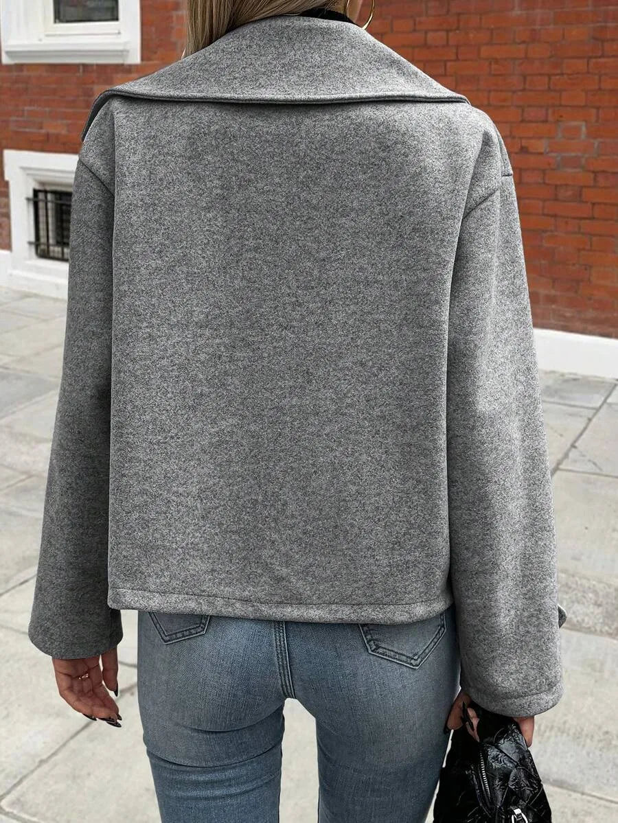 Oversized Coat with Wide Lapels