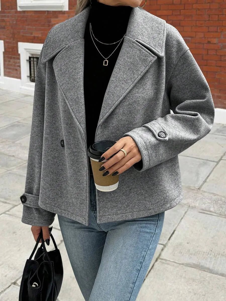 Oversized Coat with Wide Lapels