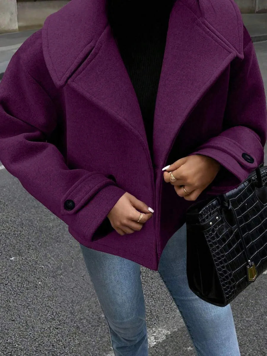Oversized Coat with Wide Lapels