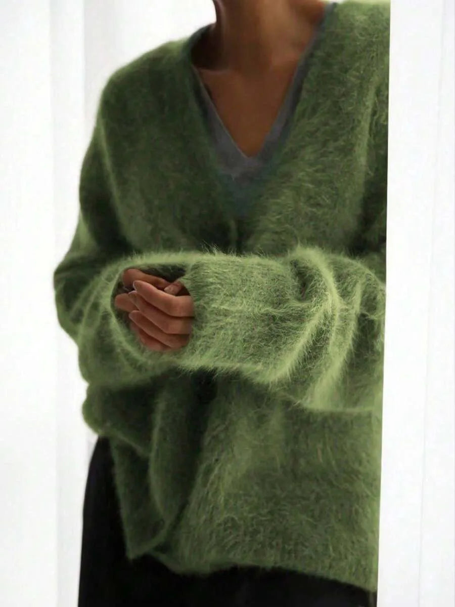 Oversized V-Neck Cardigan