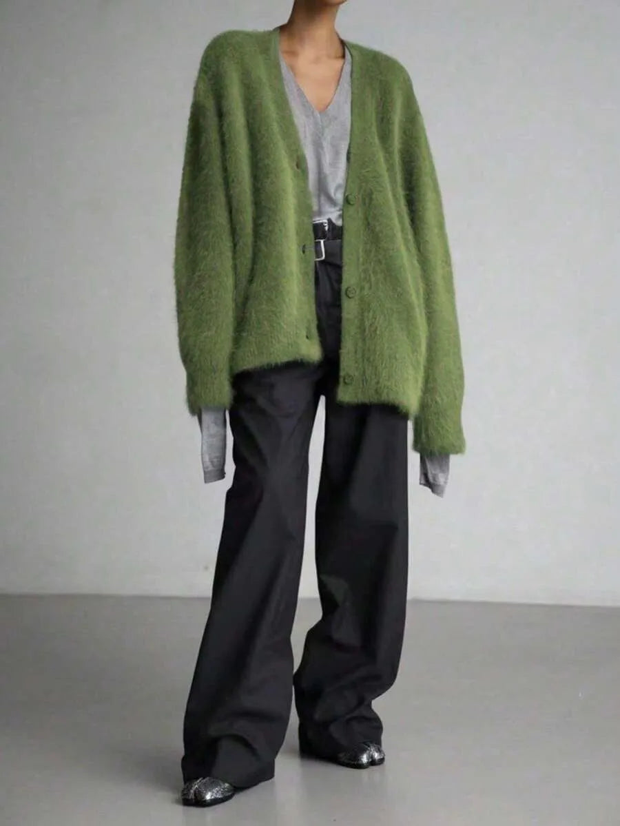 Oversized V-Neck Cardigan