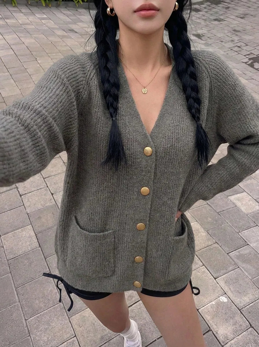 Oversized V-Neck Cardigan