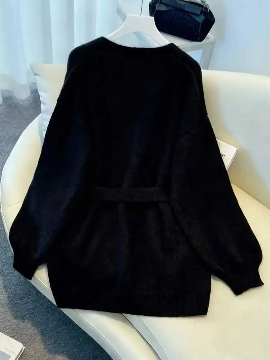 Oversized Belted Cardigan