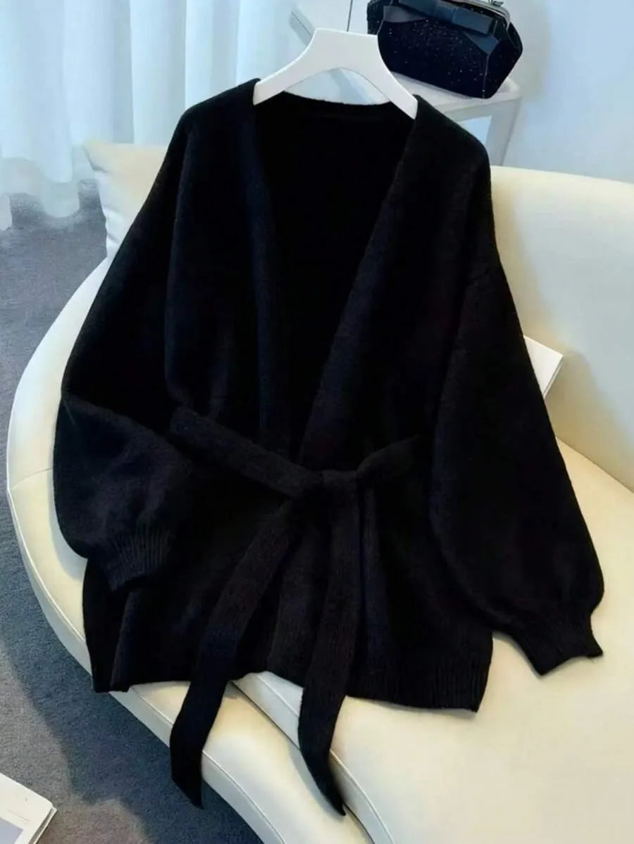 Oversized Belted Cardigan