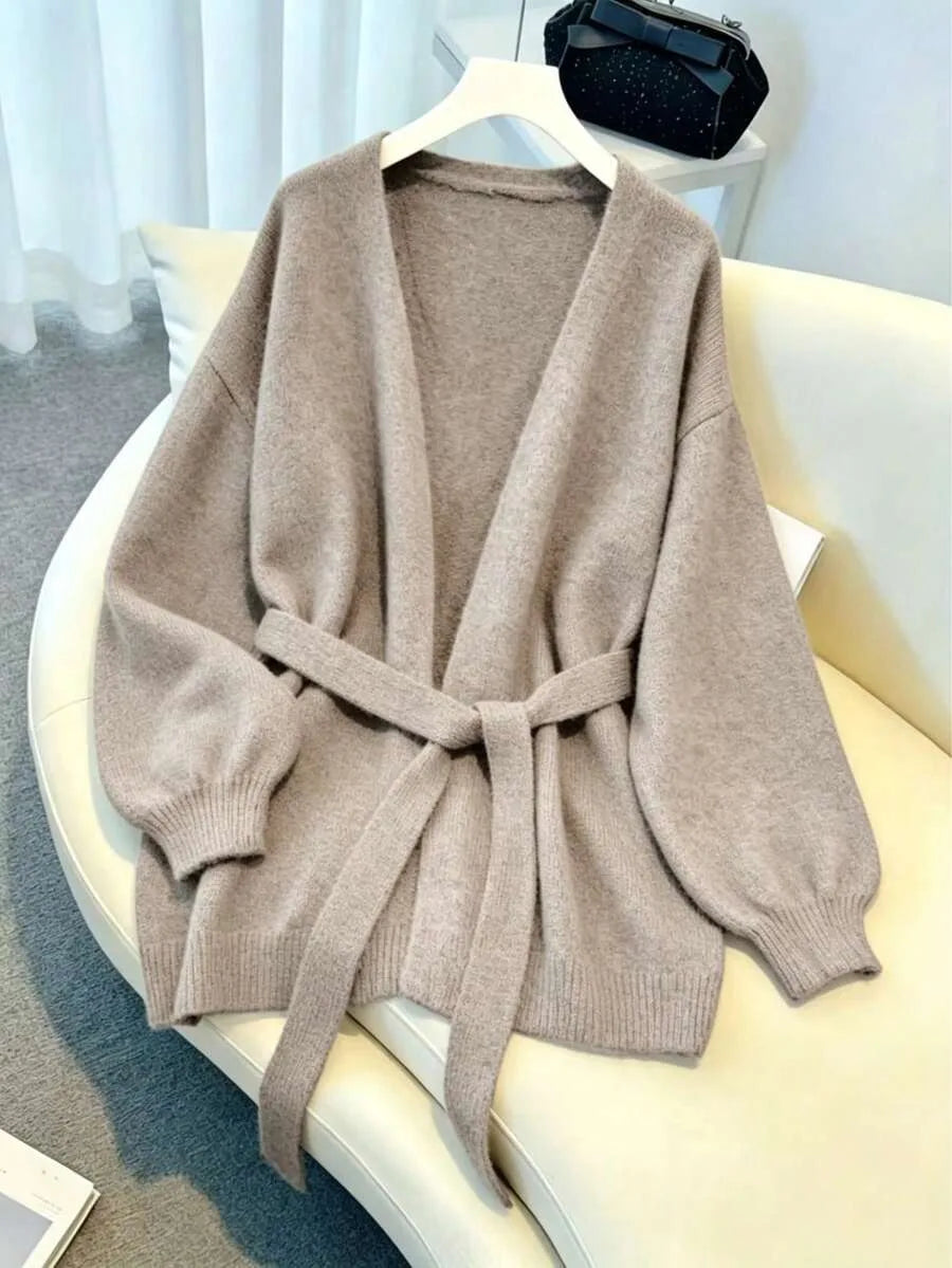 Oversized Belted Cardigan