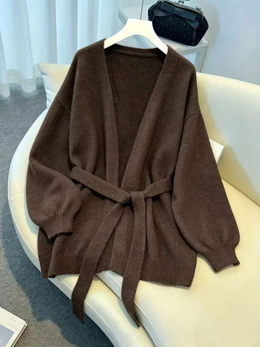 Oversized Belted Cardigan