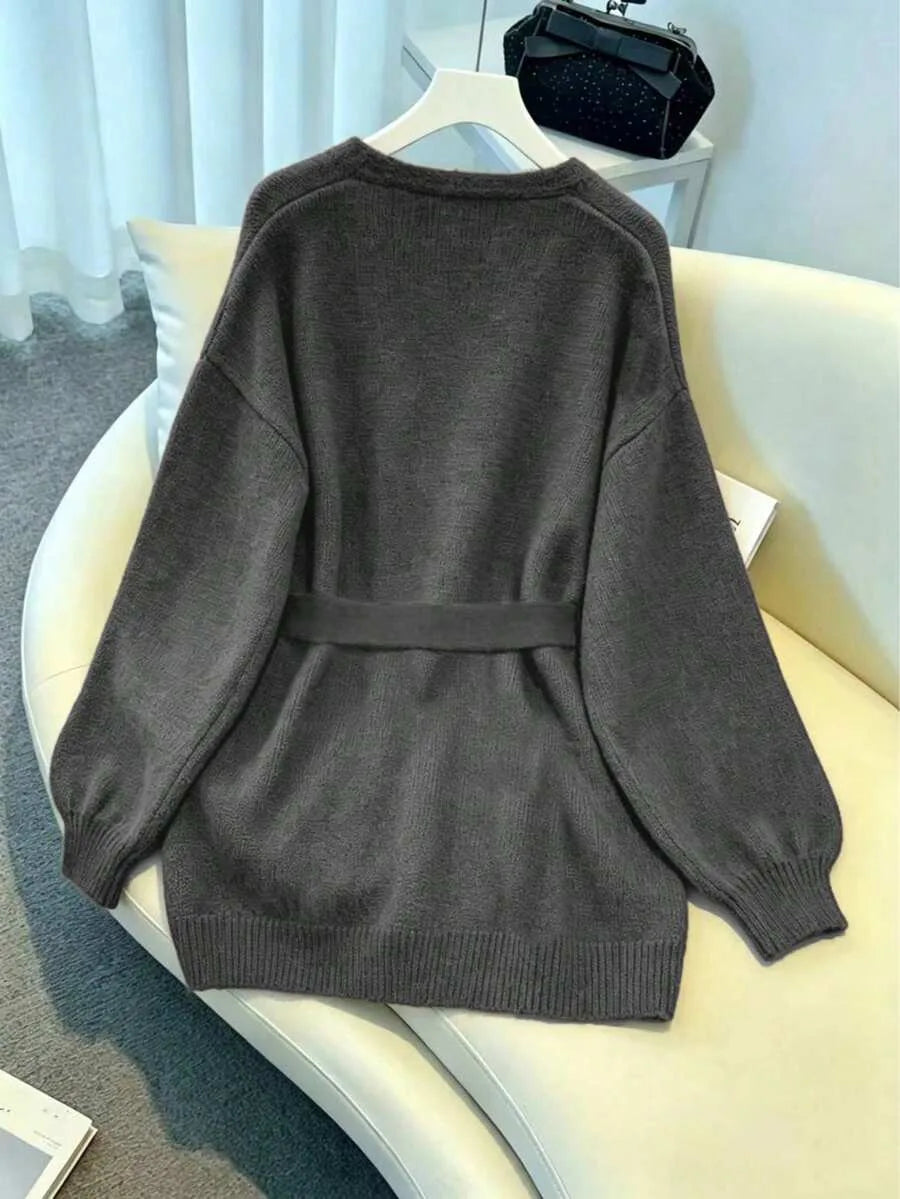 Oversized Belted Cardigan