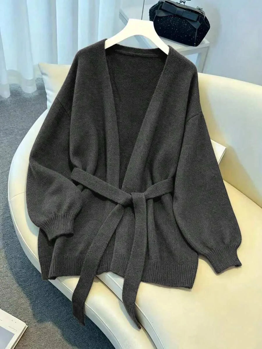 Oversized Belted Cardigan