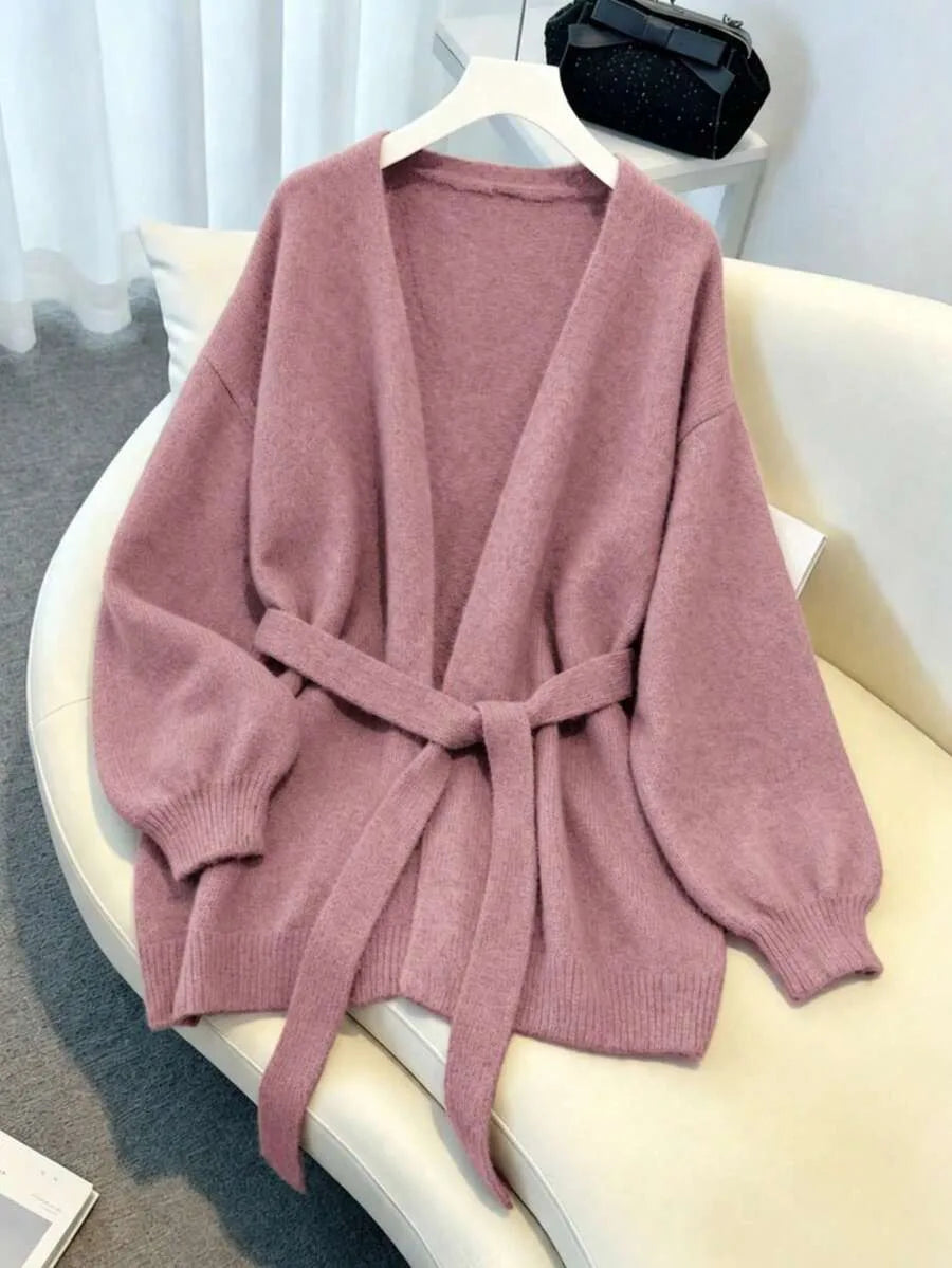 Oversized Belted Cardigan