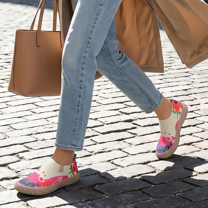 Sophia | Slip-On a Stampa Artistica con Suola Morbida