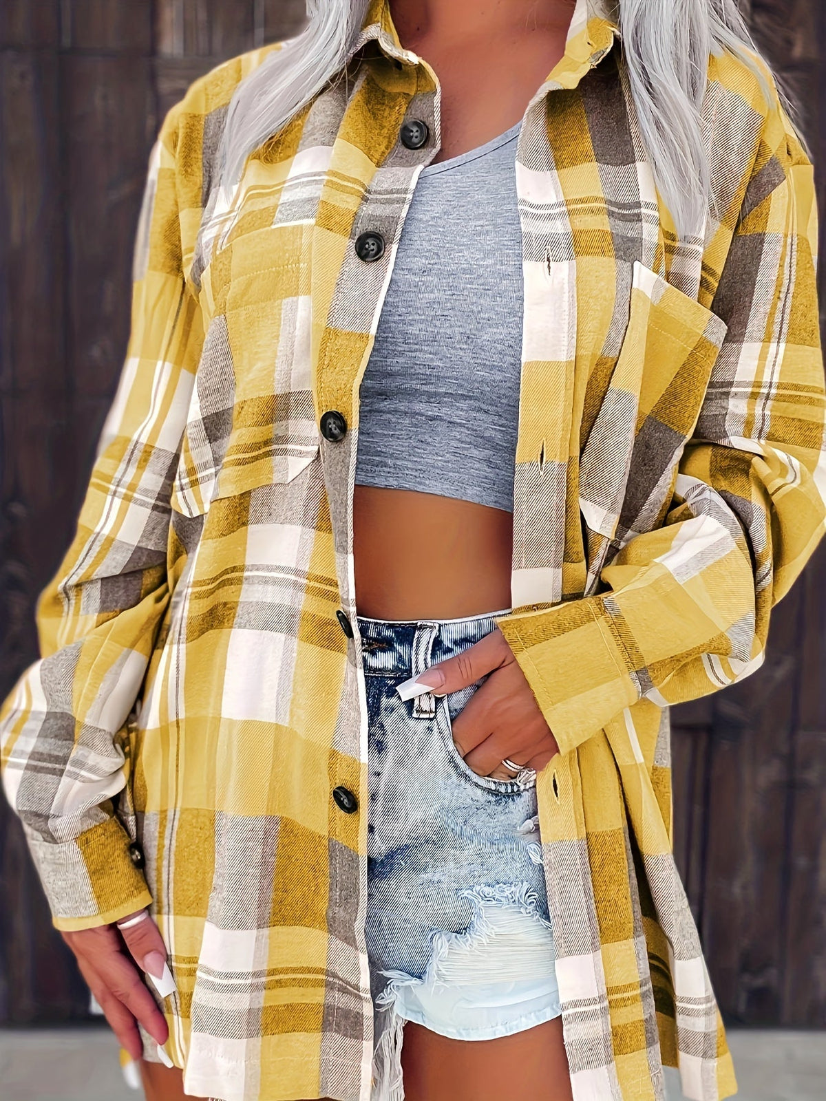 Josephine | Oversized Check Shirt Jacket