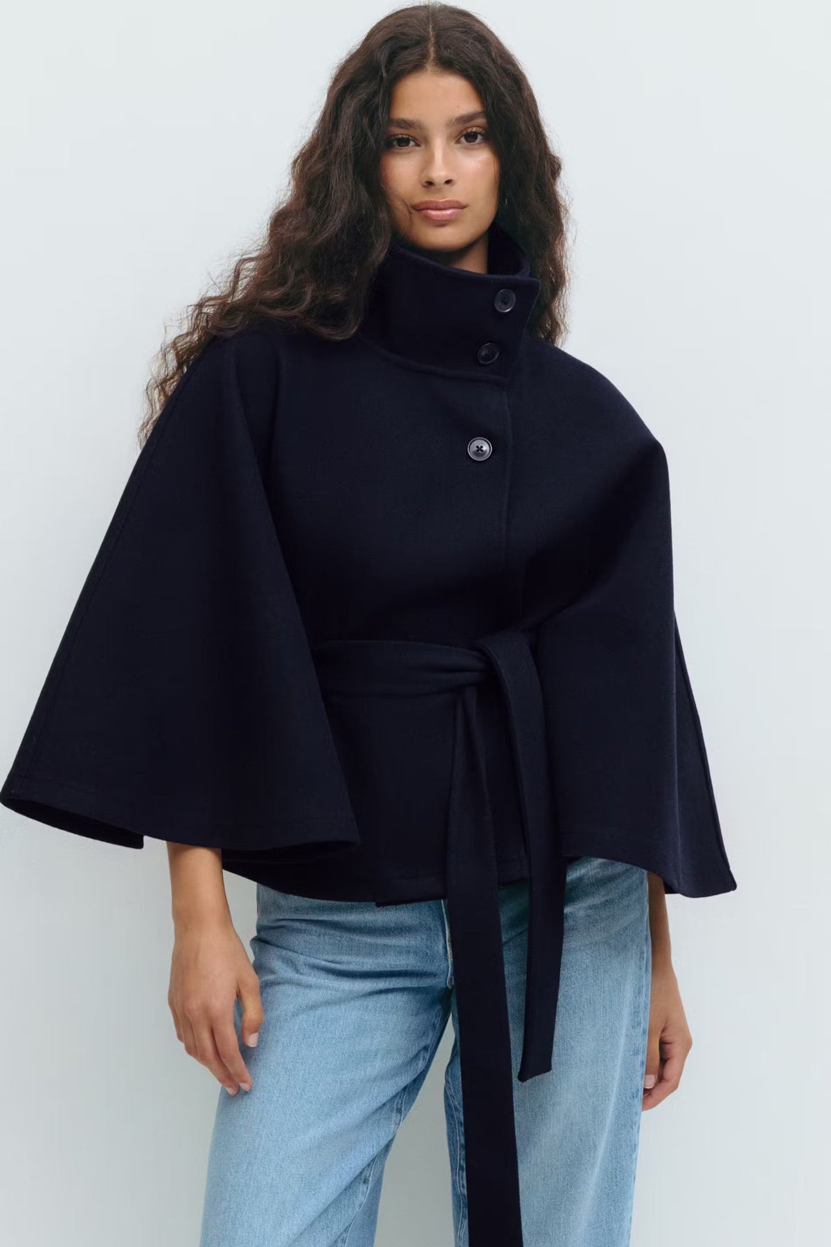 Marguerite | Belted Cape Coat