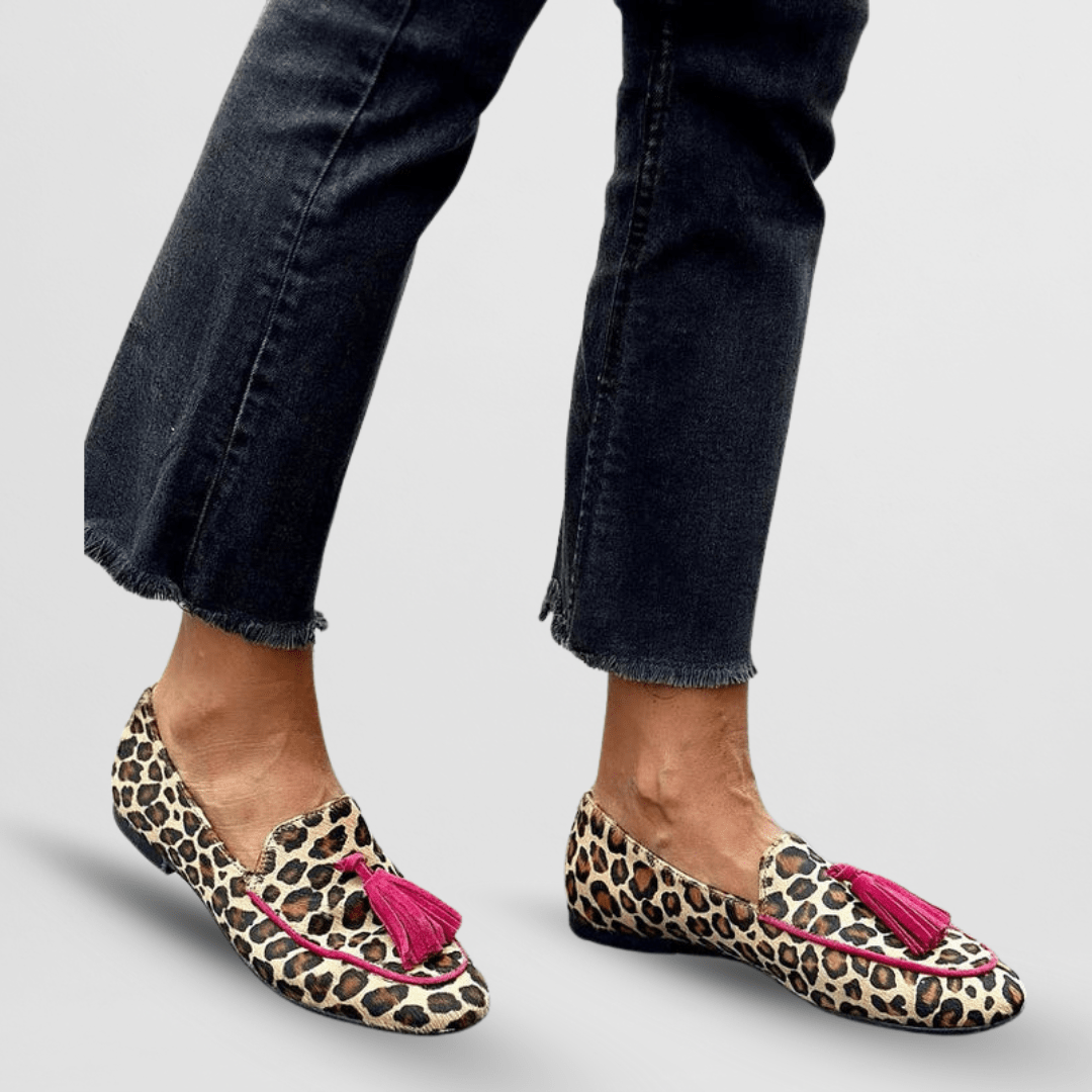 Mirabel | Leopard Tassel Loafers