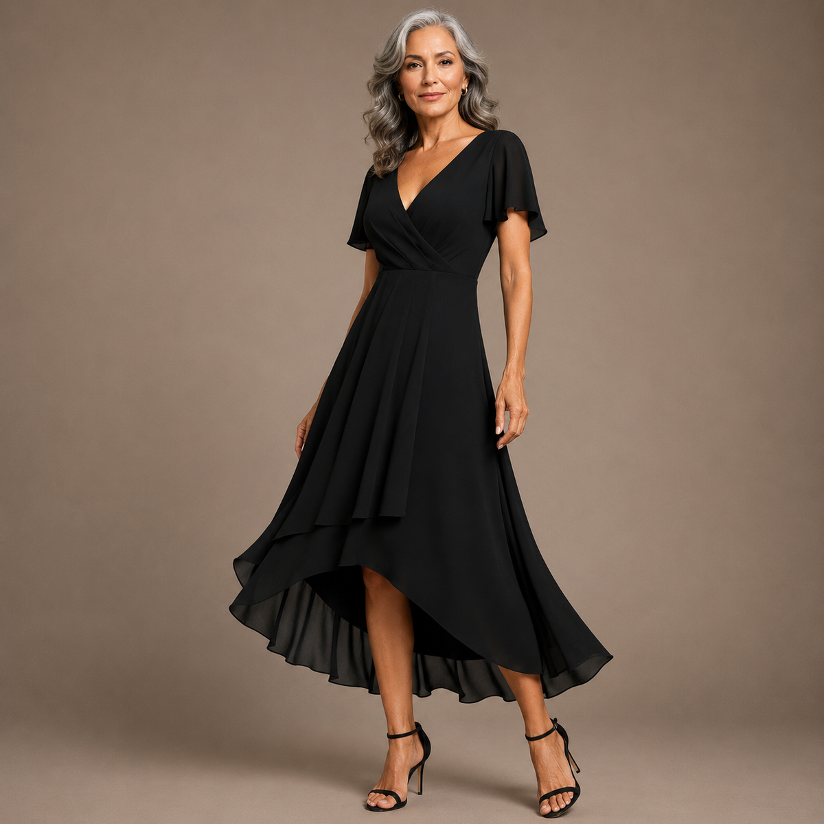 Aria | Abito Maxi Elegante a Maniche a Farfalla