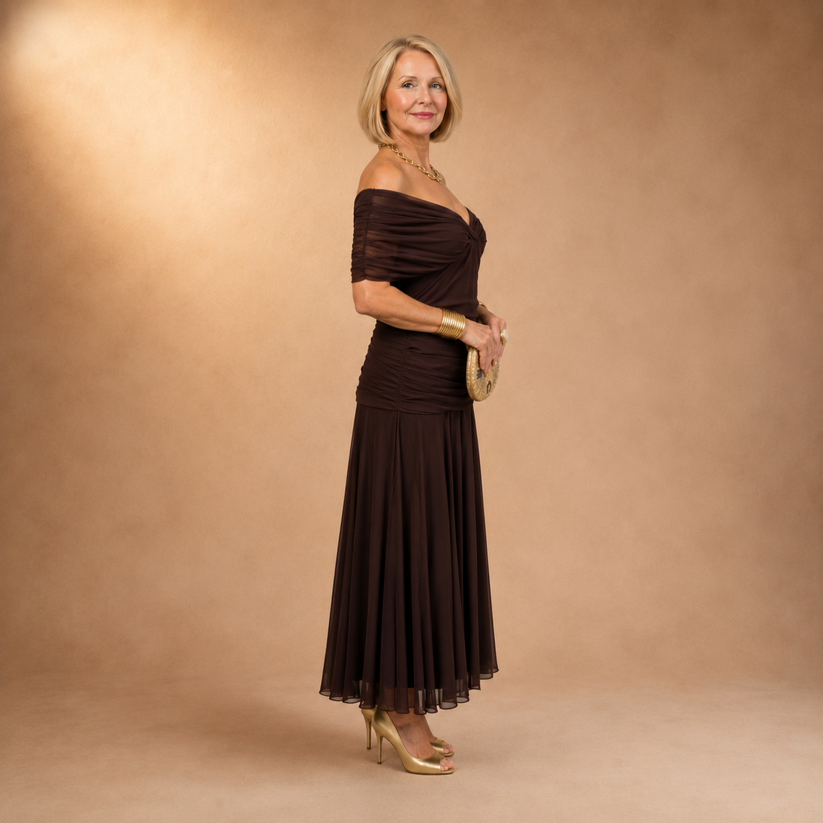 Delilah | Abito Midi Floreale con Spalle Scoperte