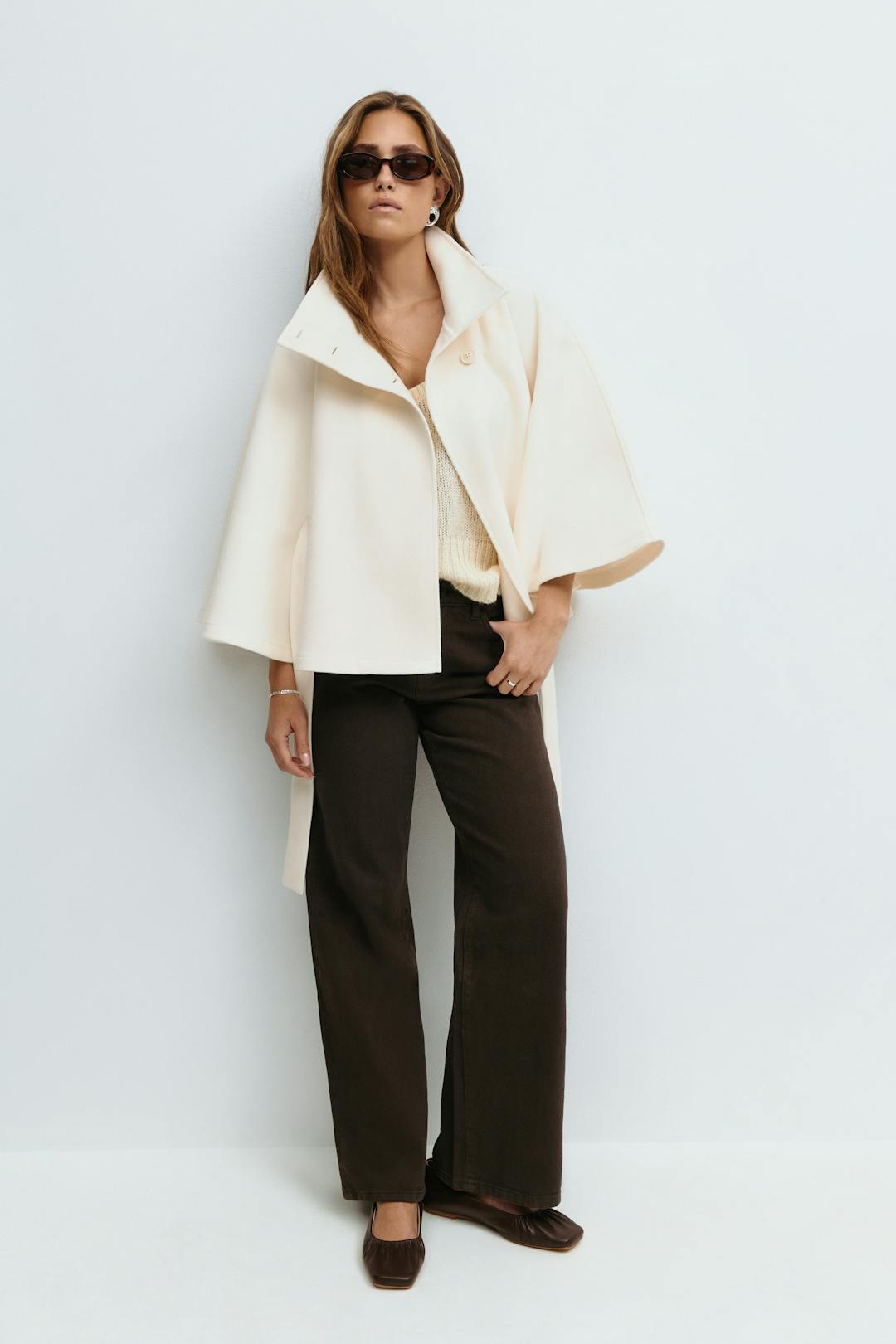 Marguerite | Belted Cape Coat