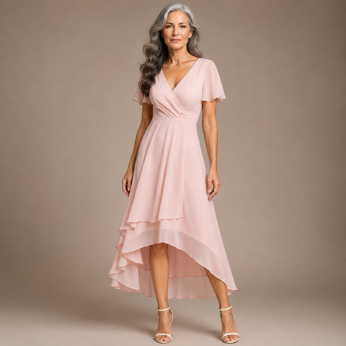 Aria | Abito Maxi Elegante a Maniche a Farfalla