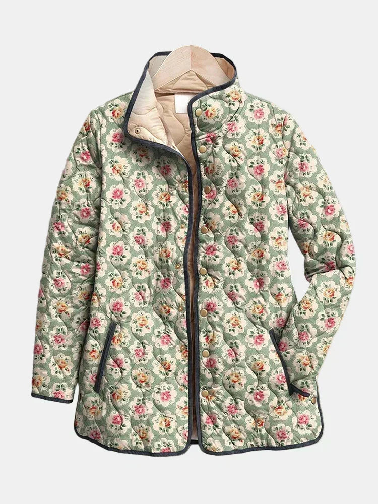 Amelia | Floral Tapestry Quilted Jacket