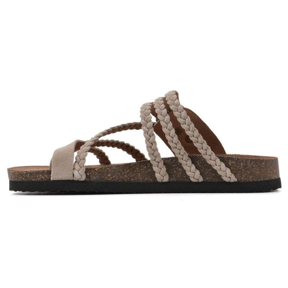 Hayleigh | Sandali con Plantare in Sughero Intrecciato
