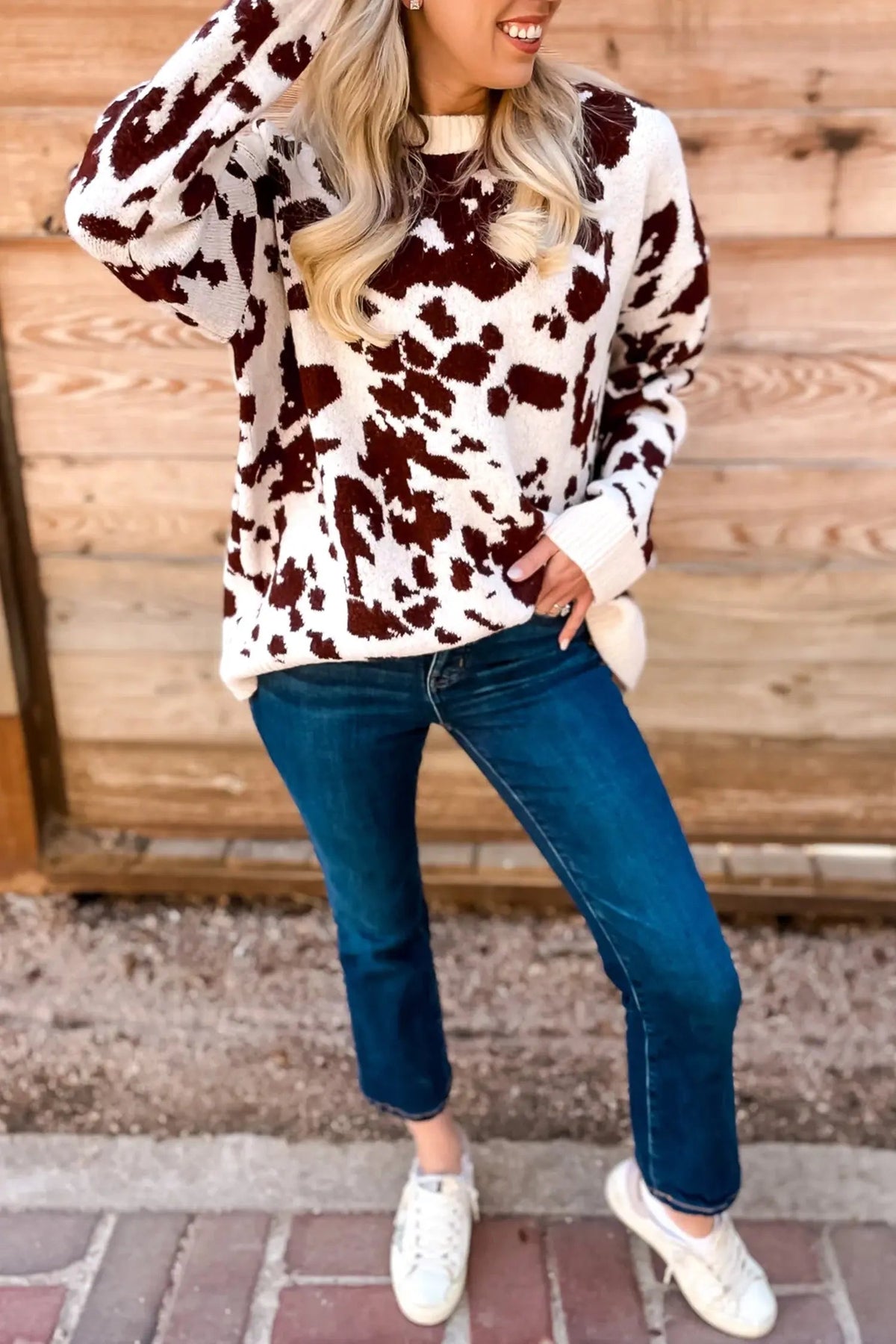 Marigold | Abstract Print Knit Jumper