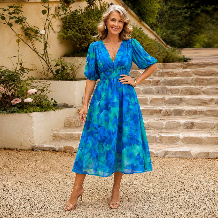 Luna | Abito Midi Chiffon Floreale